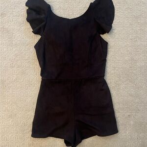 Open back Suede romper